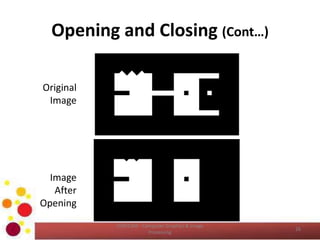 Opening and Closing (Cont…)
Original
Image
Image
After
Opening
26
COM2304 - Computer Graphics & Image
Processing
 