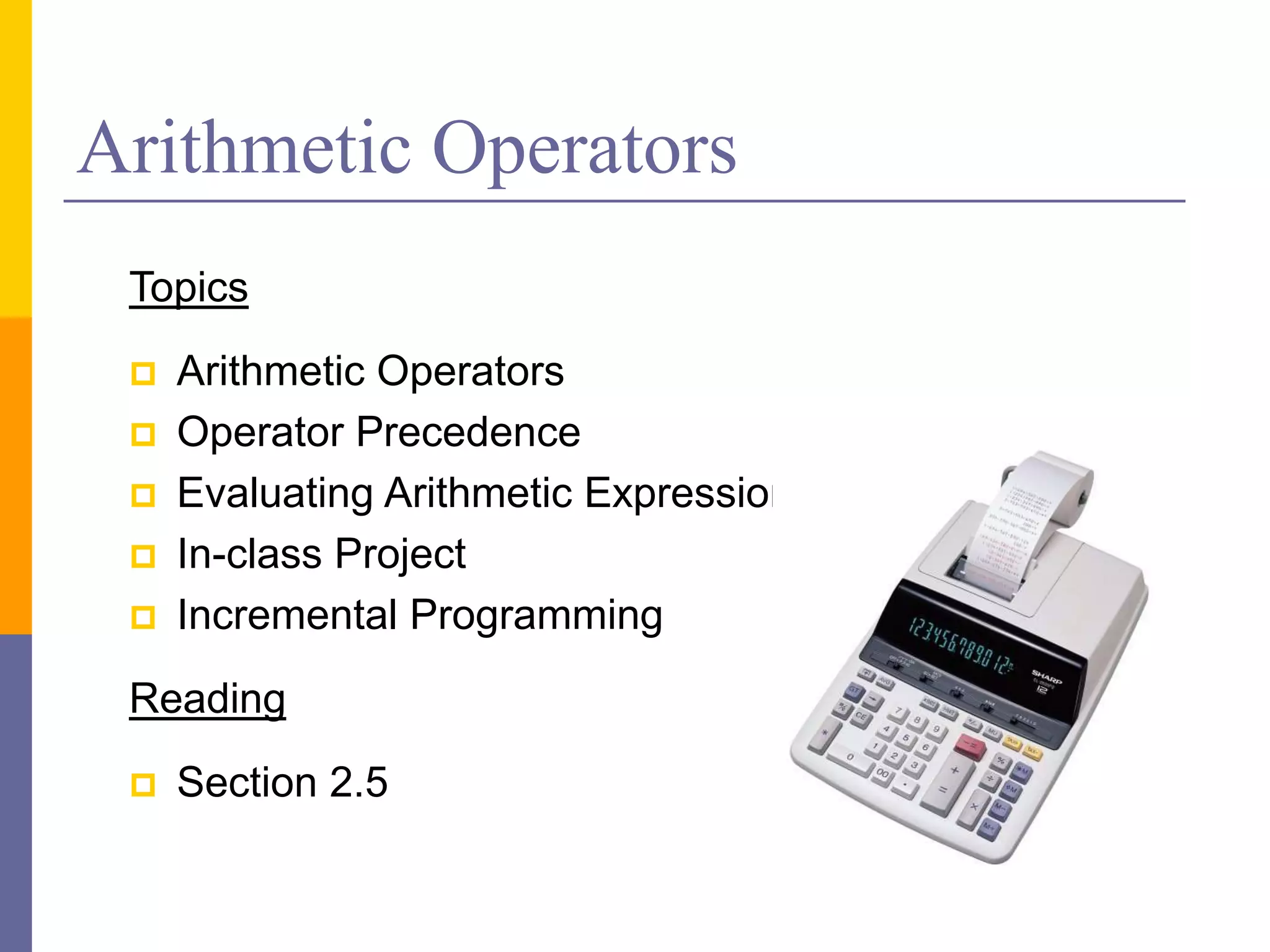 C Programing Arithmetic Operators.ppt