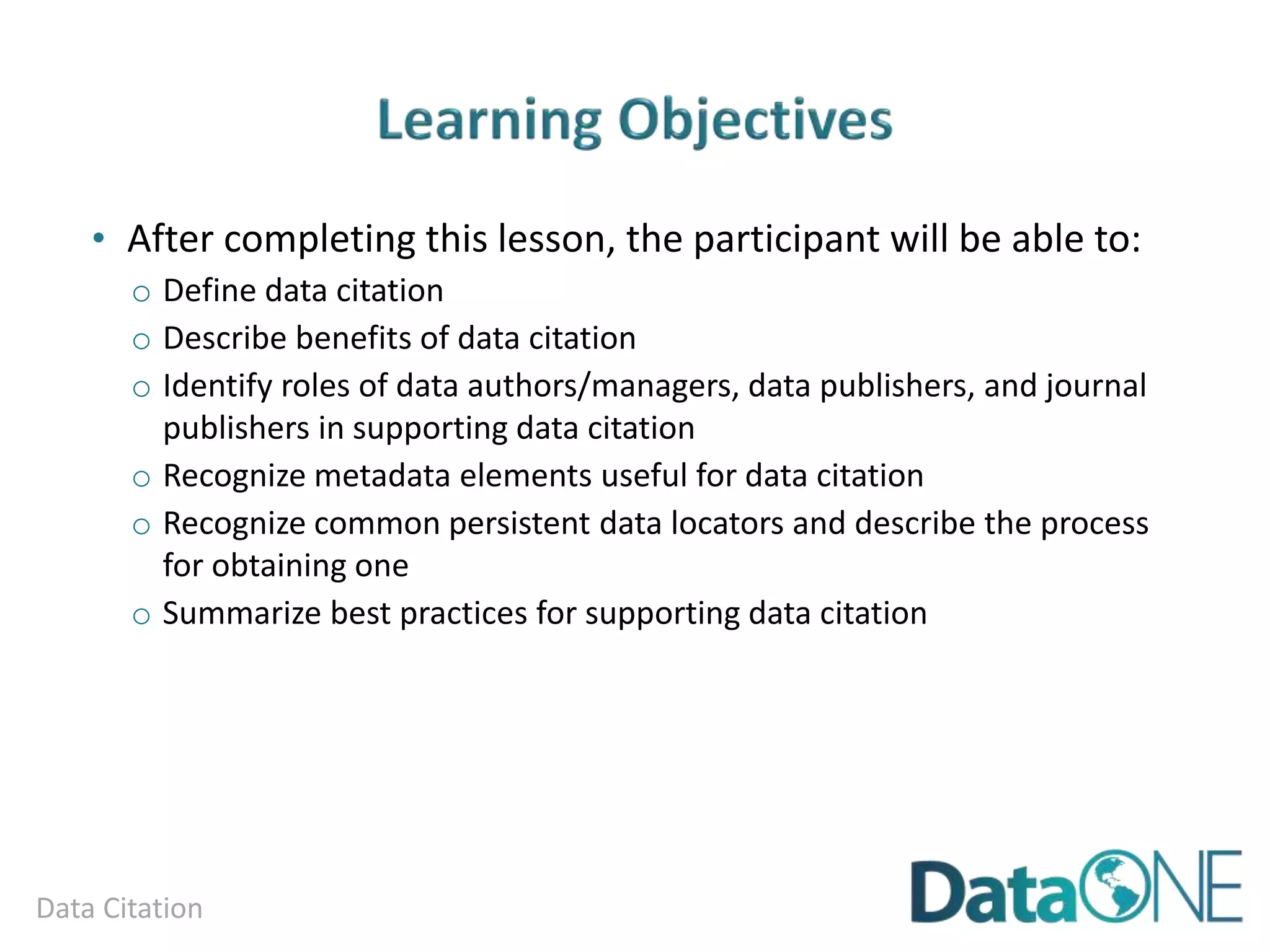 Analysis and Workflows
• After completing this lesson, the participant will be able to:
◦ Enumerate various analysis types
◦ Be familiar with symbols on flowcharts for sketching workflows
◦ Know when to use a formal or informal workflow
◦ Know about several workflow tools
◦ Know about version control tools
CCimagebycybrarian77onFlickr
 