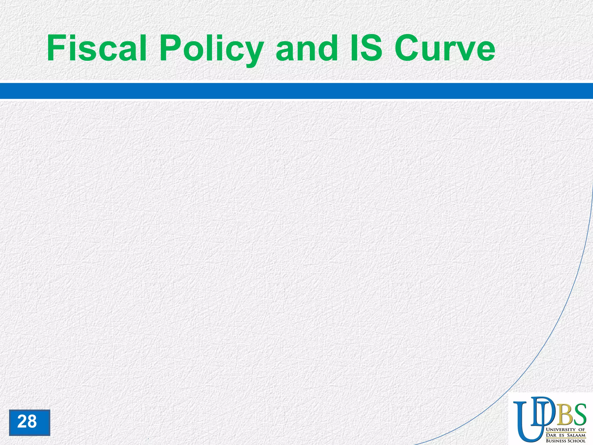 28
Fiscal Policy and IS Curve
 