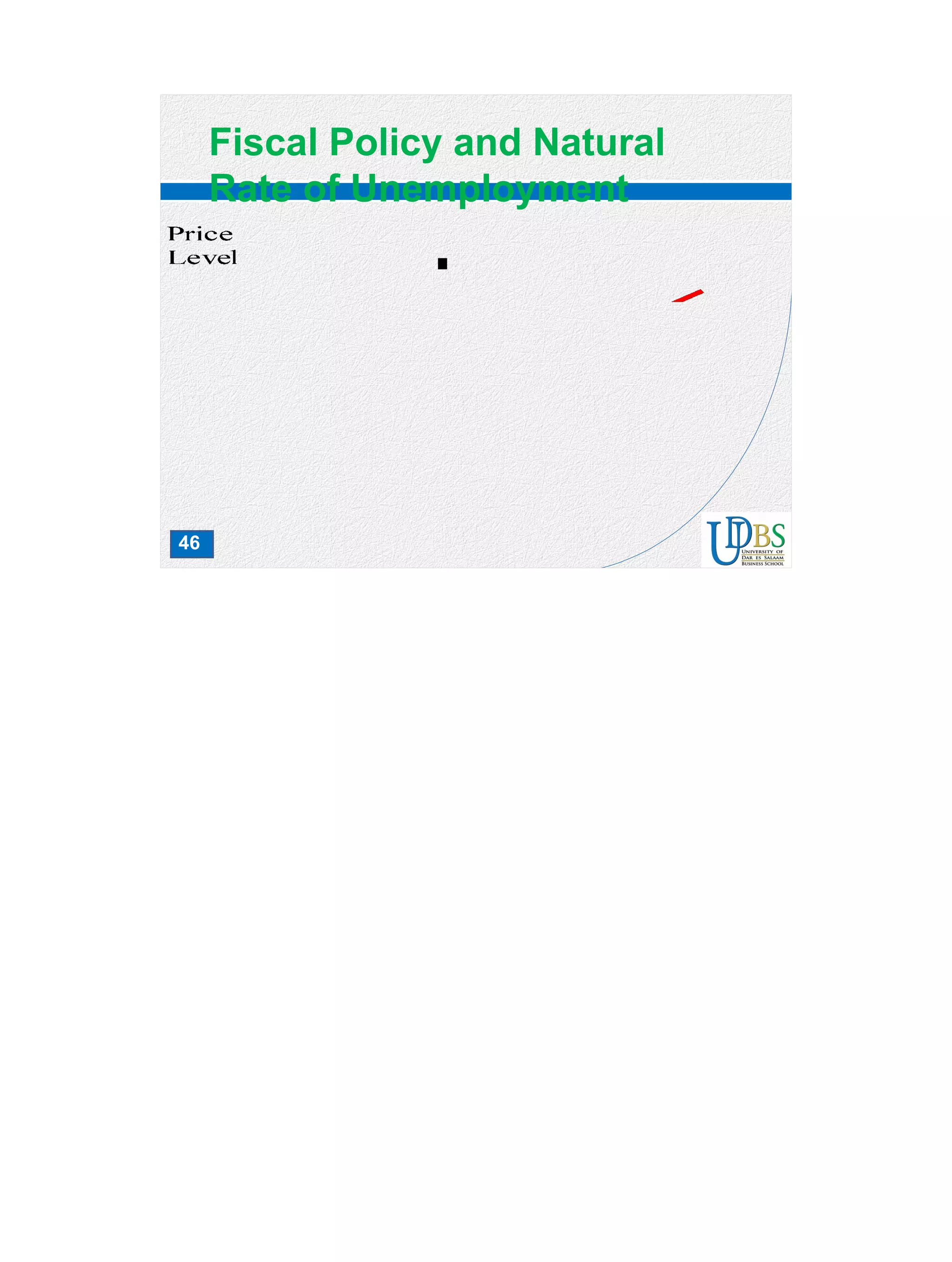 46
Fiscal Policy and Natural
Rate of Unemployment
 