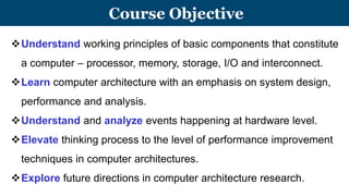 computer architecture and organixation course | PDF