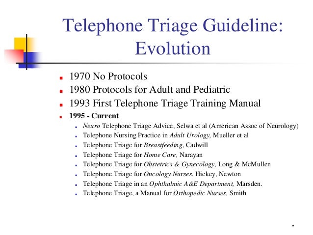 telephone triage nurse current role and skills triage nursing