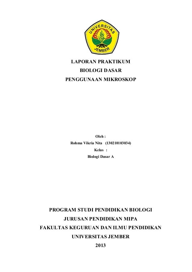 Contoh Laporan Praktikum Biologi Mikroskop