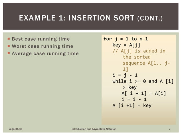 Introduction to Algorithms and Asymptotic Notation | PPT