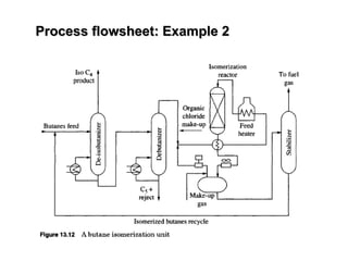 Process flowsheet: Example 2
Process flowsheet: Example 2
 