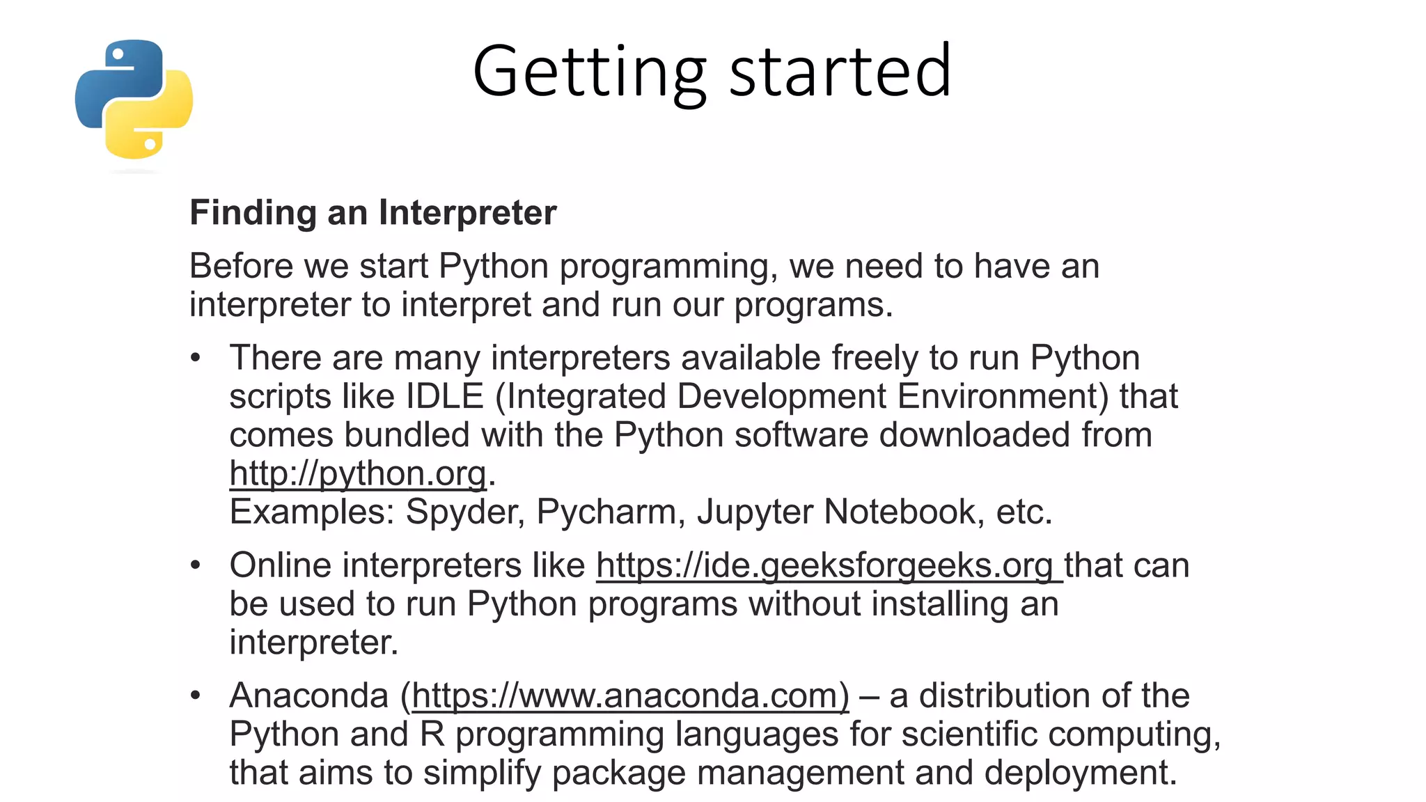 Python basics | PPT