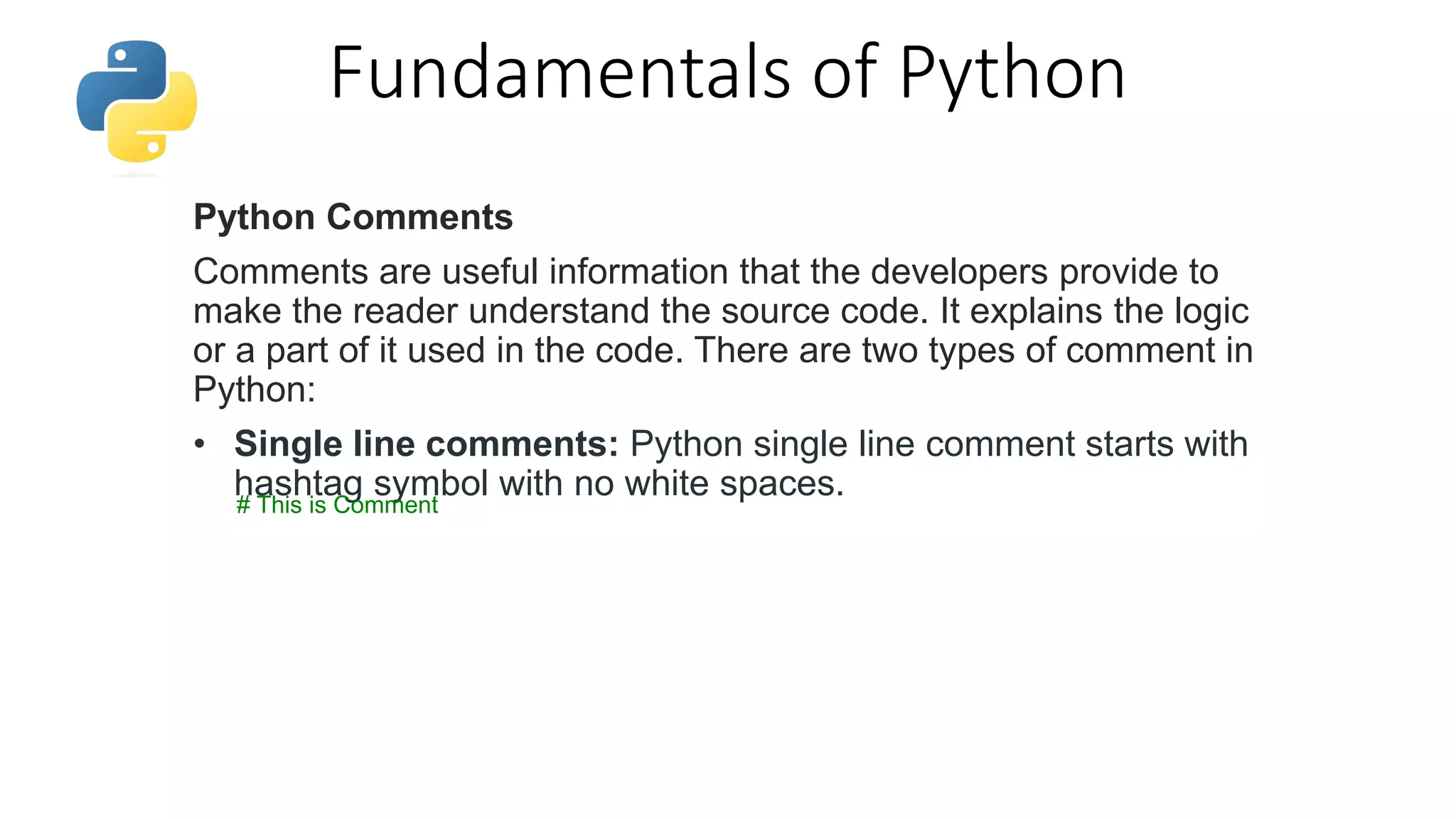 Python basics | PPTX