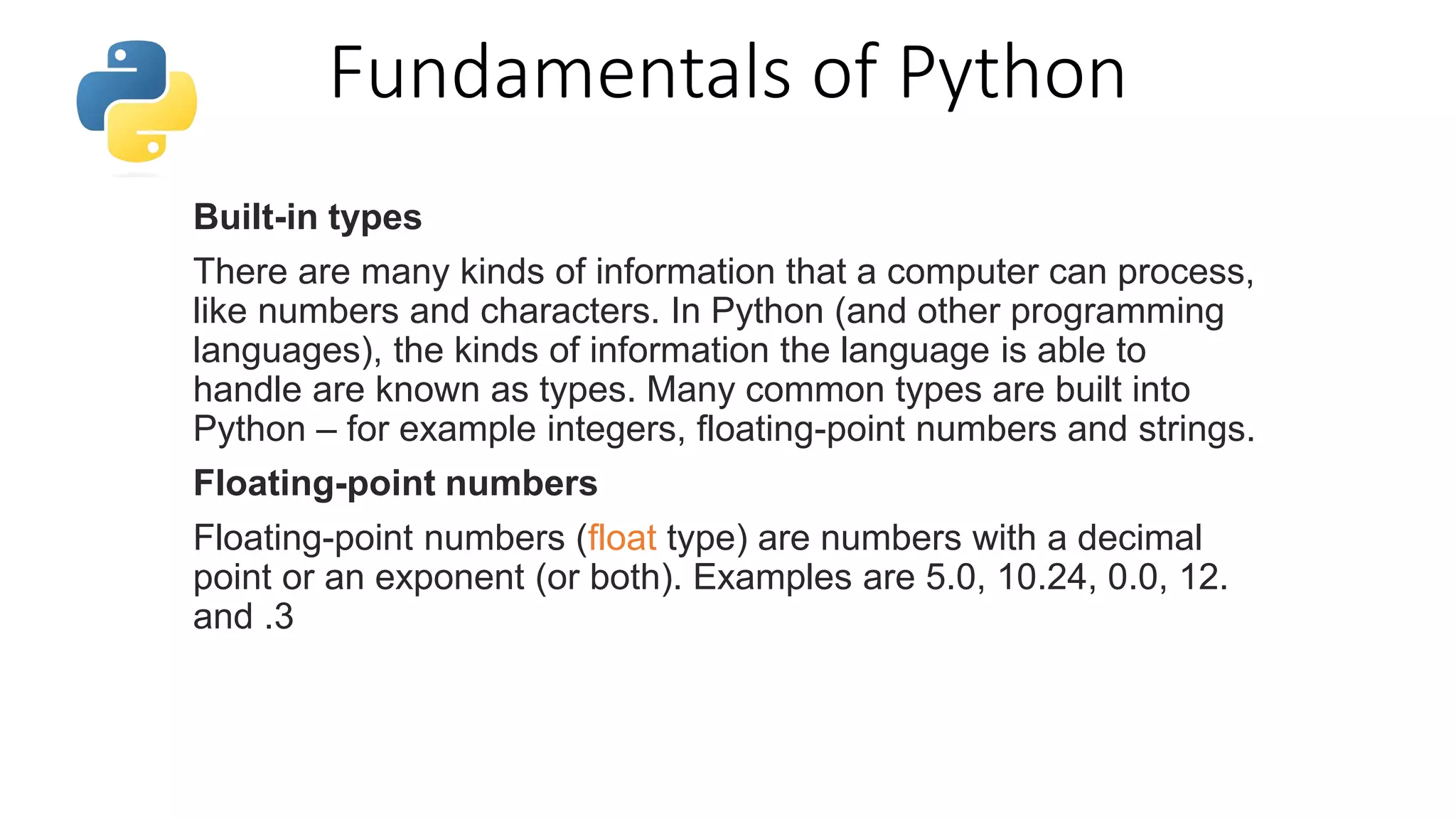 Python basics | PPTX