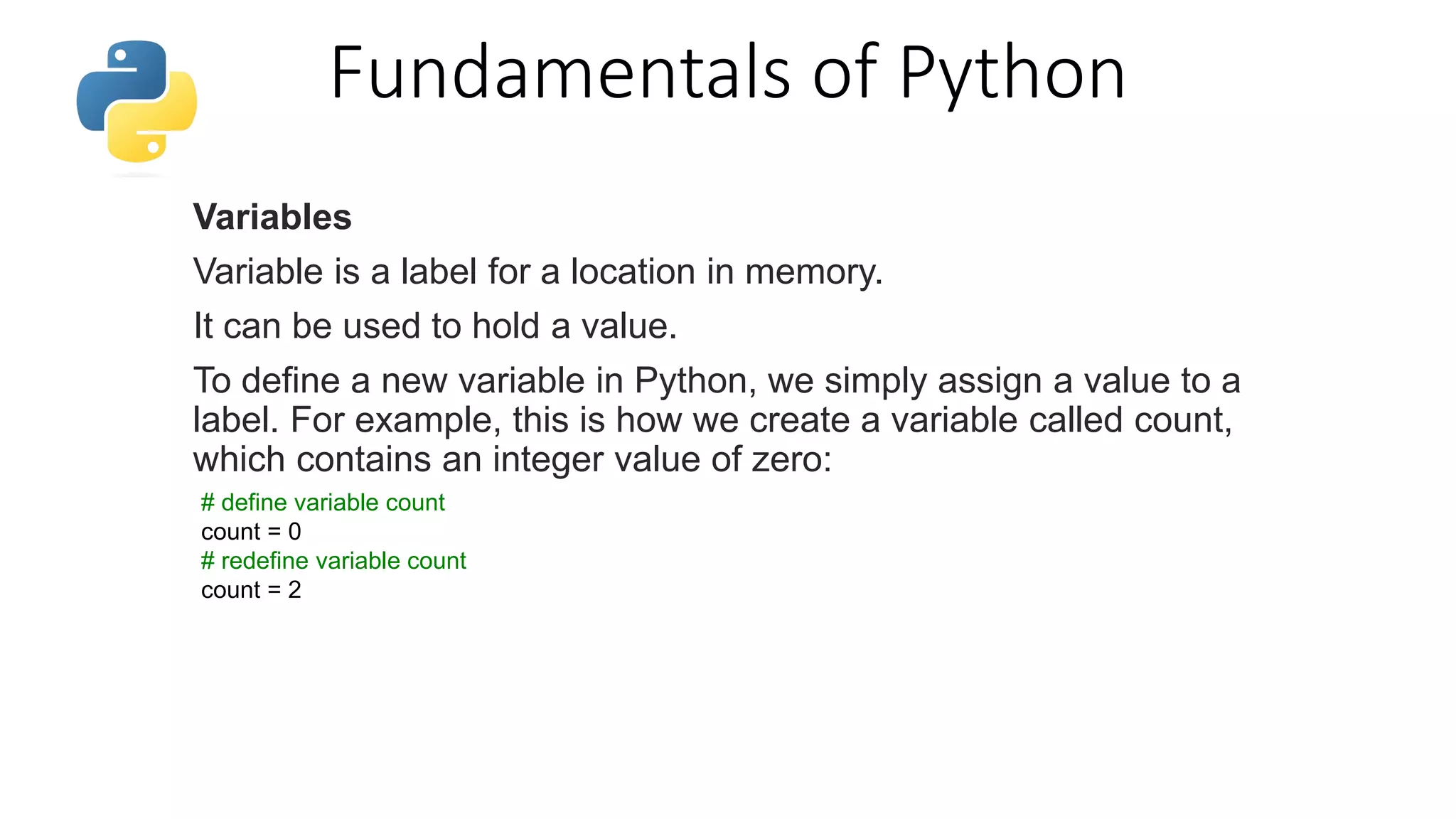 Python basics | PPTX