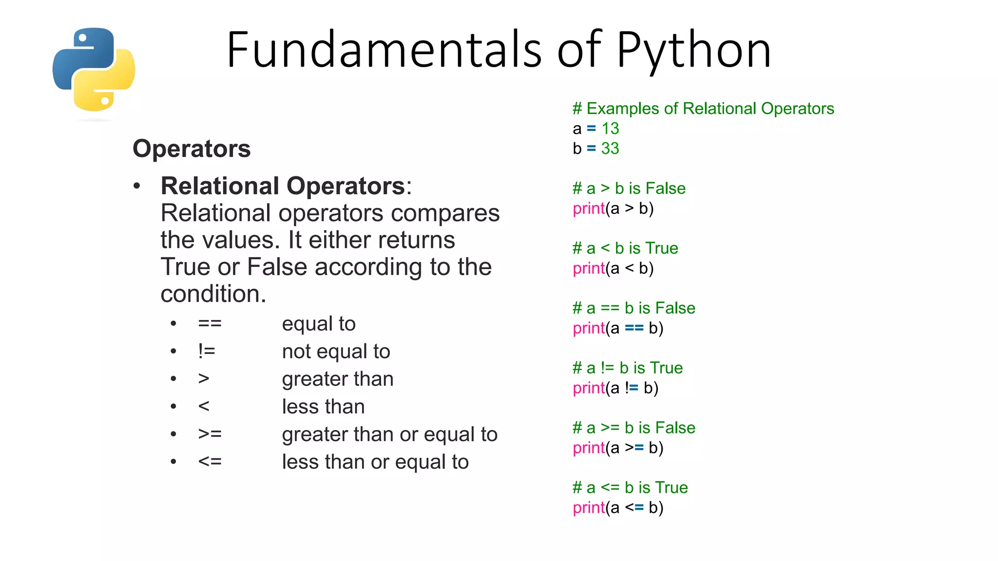 Python basics | PPTX