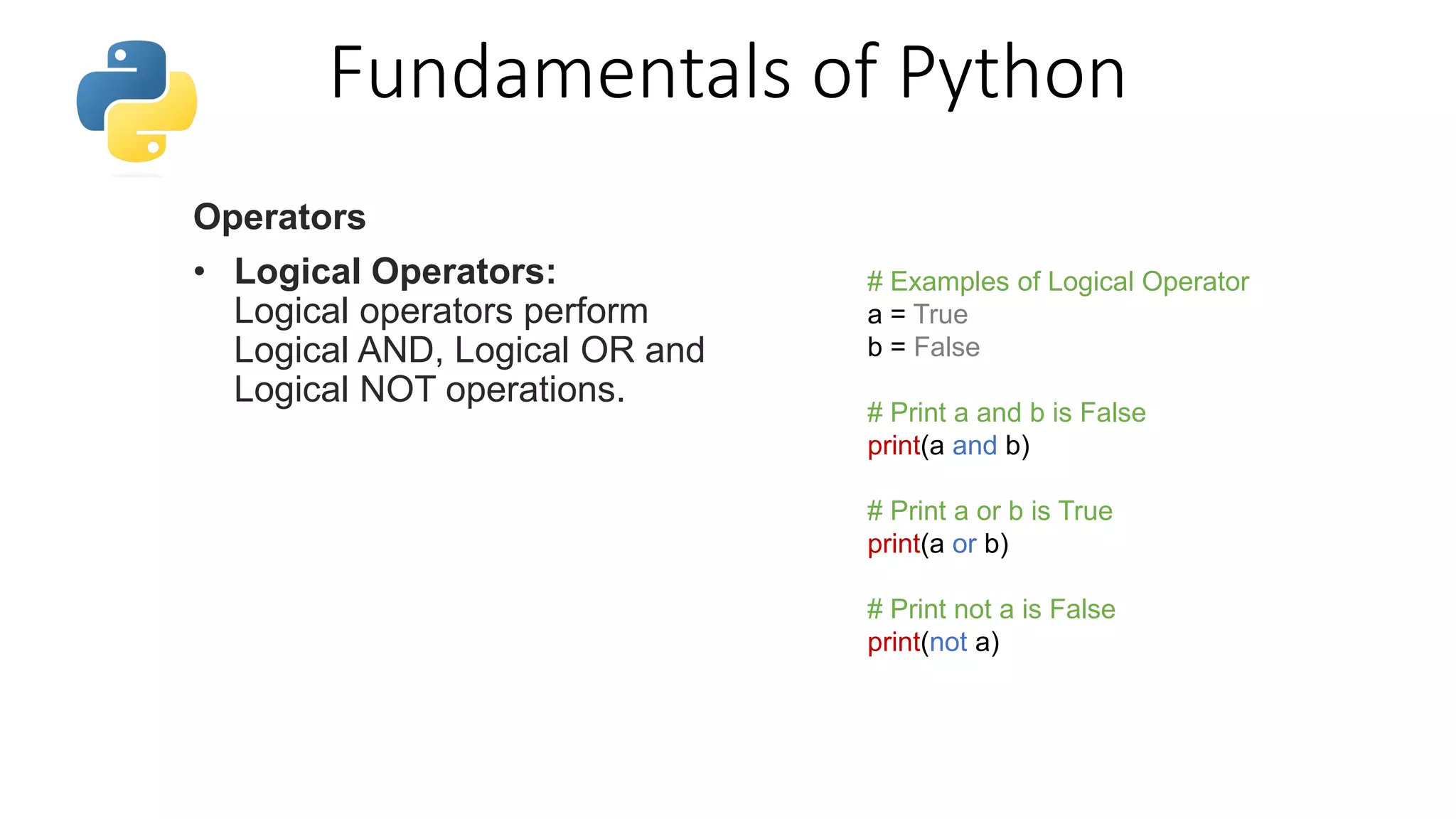 Python basics | PPTX