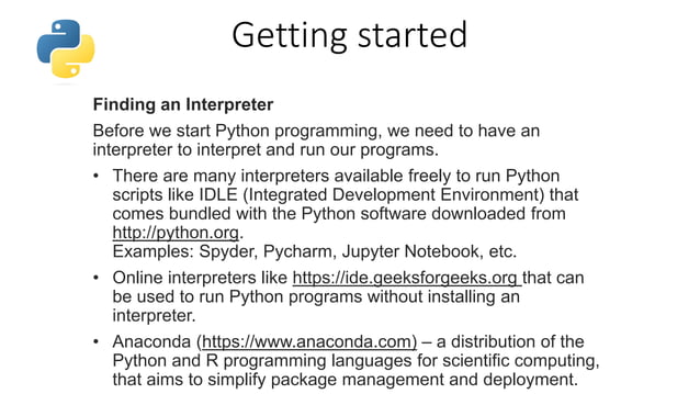 Python basics | PPTX