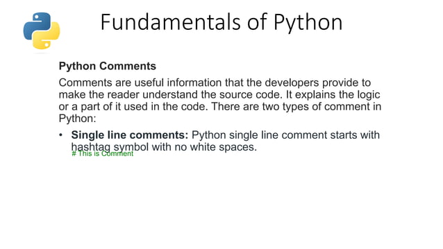 Python basics | PPTX