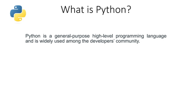 Python basics | PPTX