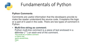 Python basics | PPTX