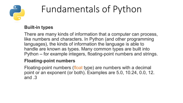 Python basics | PPTX