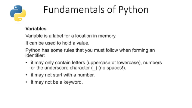 Python basics | PPT