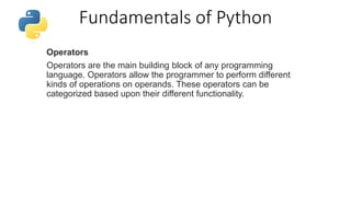 Python basics | PPTX