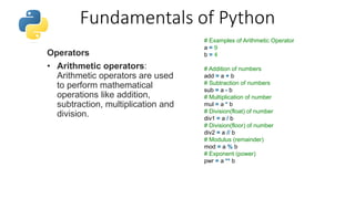 Python basics | PPTX