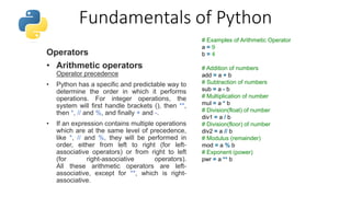Python basics | PPTX