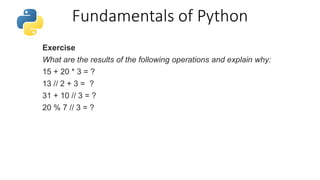 Python basics | PPTX