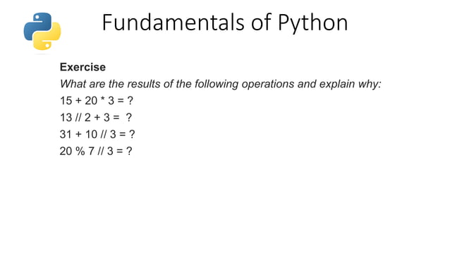 Python basics | PPT