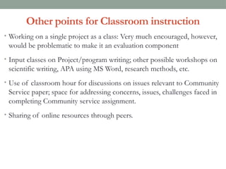 Community service for students and how it can impact | PPTX