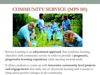 Community Service Course How Many Years Community service for students and how it can impact | PPTX