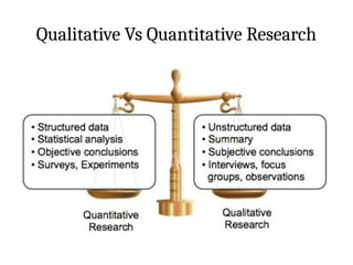 Qualitative Vs Quantitative Research
 