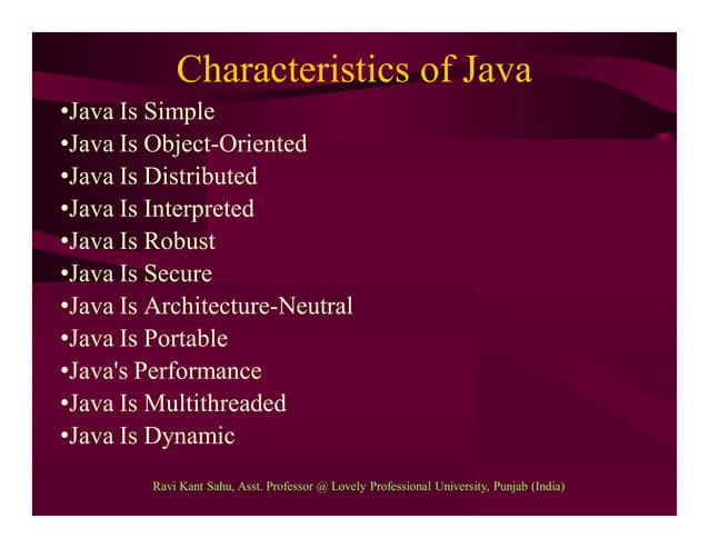 Genesis and Overview of Java | PPT
