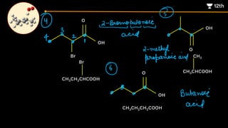 OH
Br
CH3CH2CHCOOH
O
Br
OH
O
CH3CHCOOH
CH3
OH
CH3CH2CH2COOH
O
 