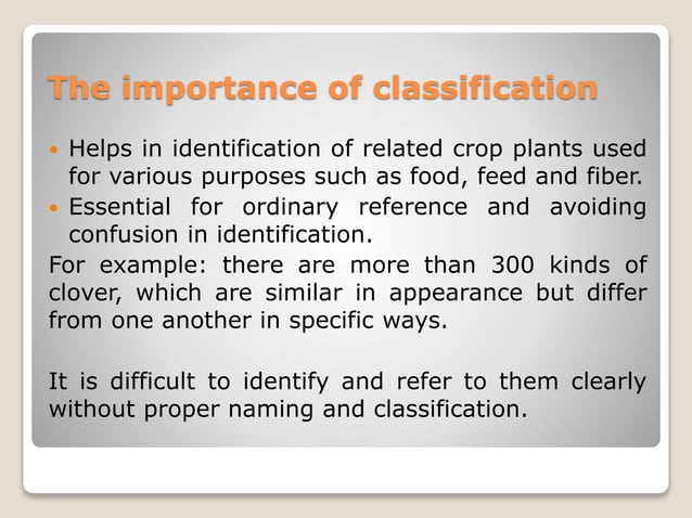 Classification Of Field Crops PPT