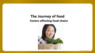 © 2022 The Joyful Class
The Journey of food
Factors affecting food choice
 