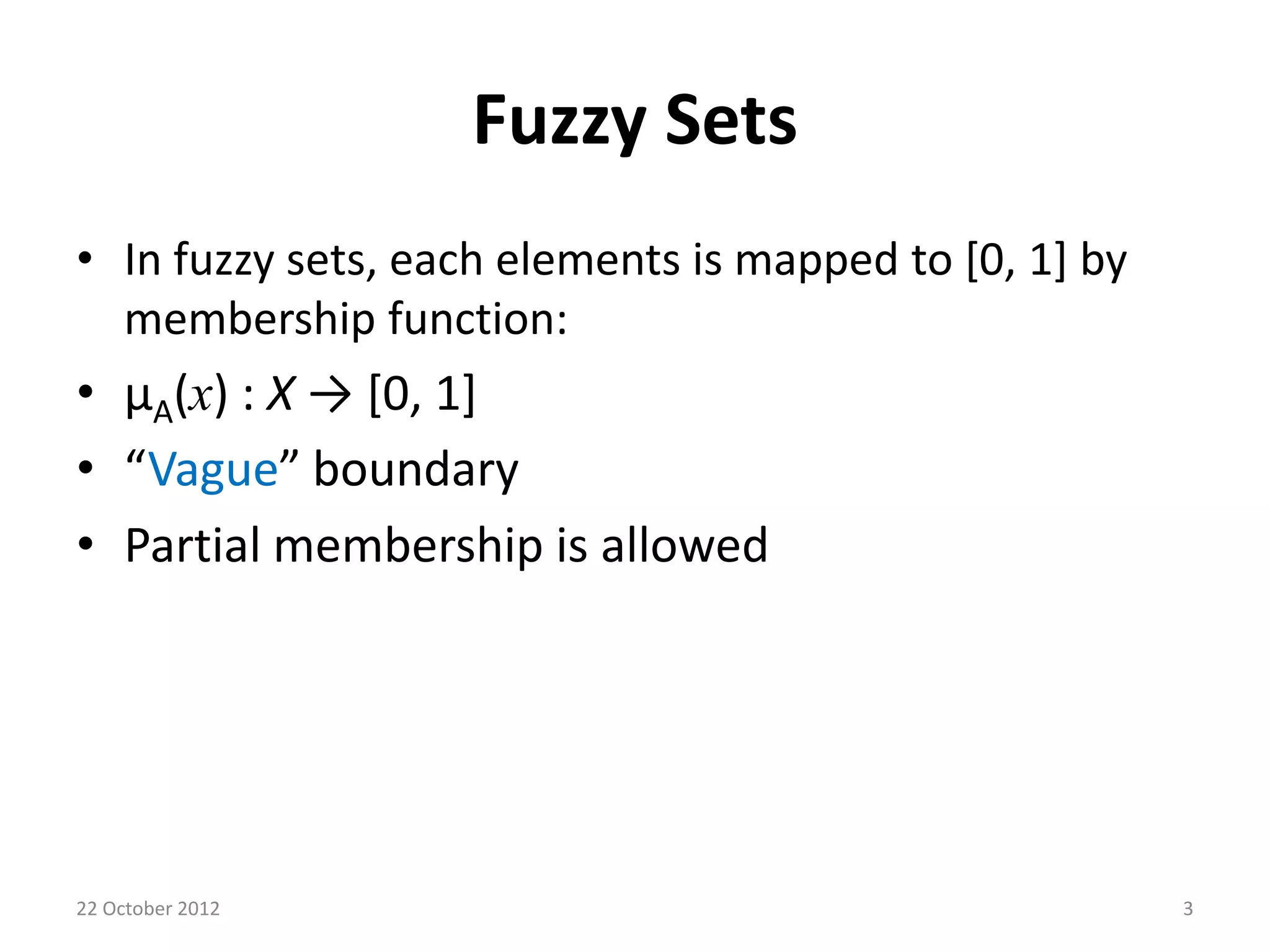L1 fuzzy sets & basic operations | PDF