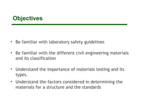 Comprehensive Introduction to Civil Engineering Materials and Testing ...
