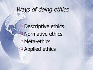 L1. intro to ethics | PPT