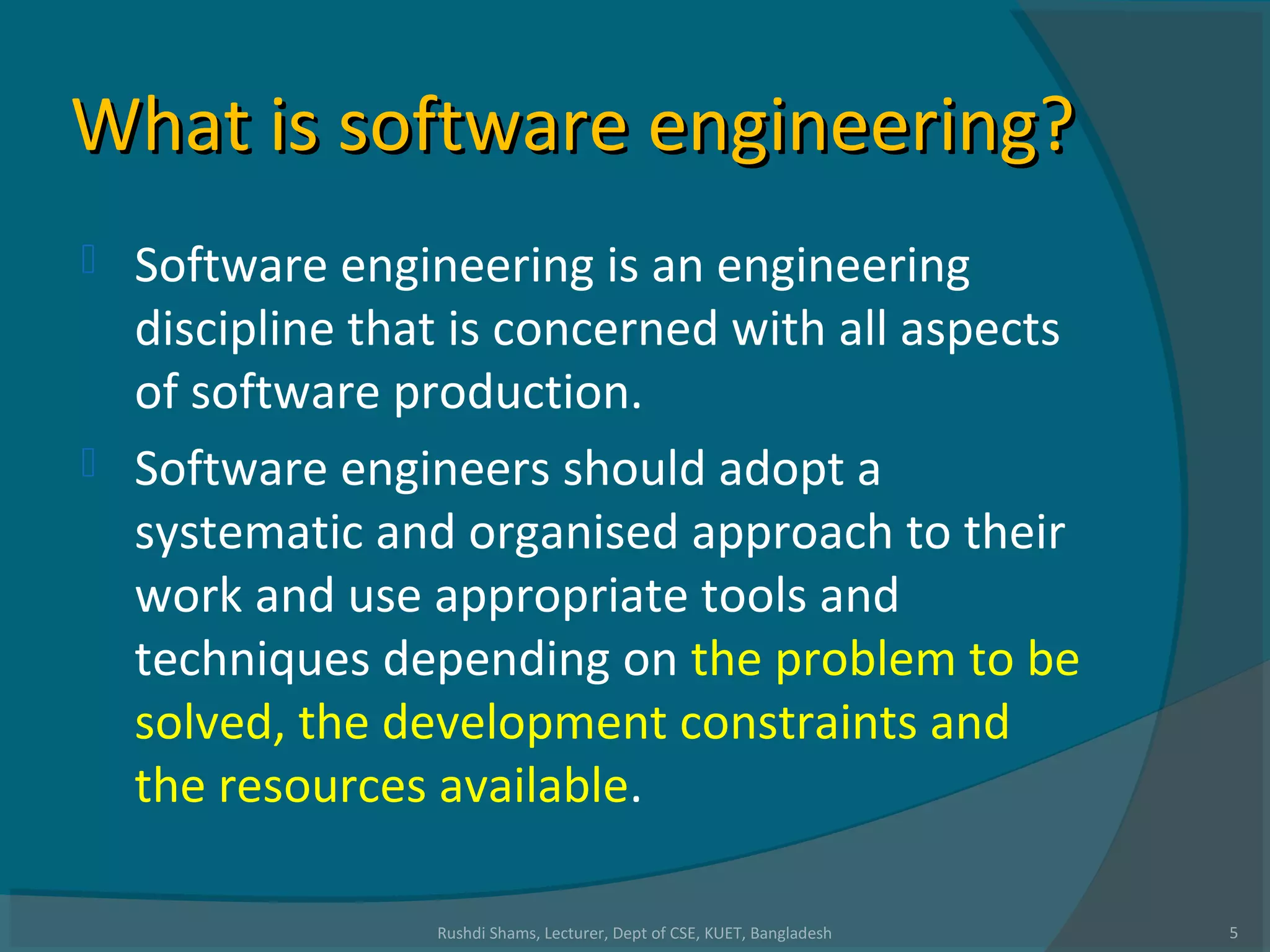 L1 overview of software engineering | PPT