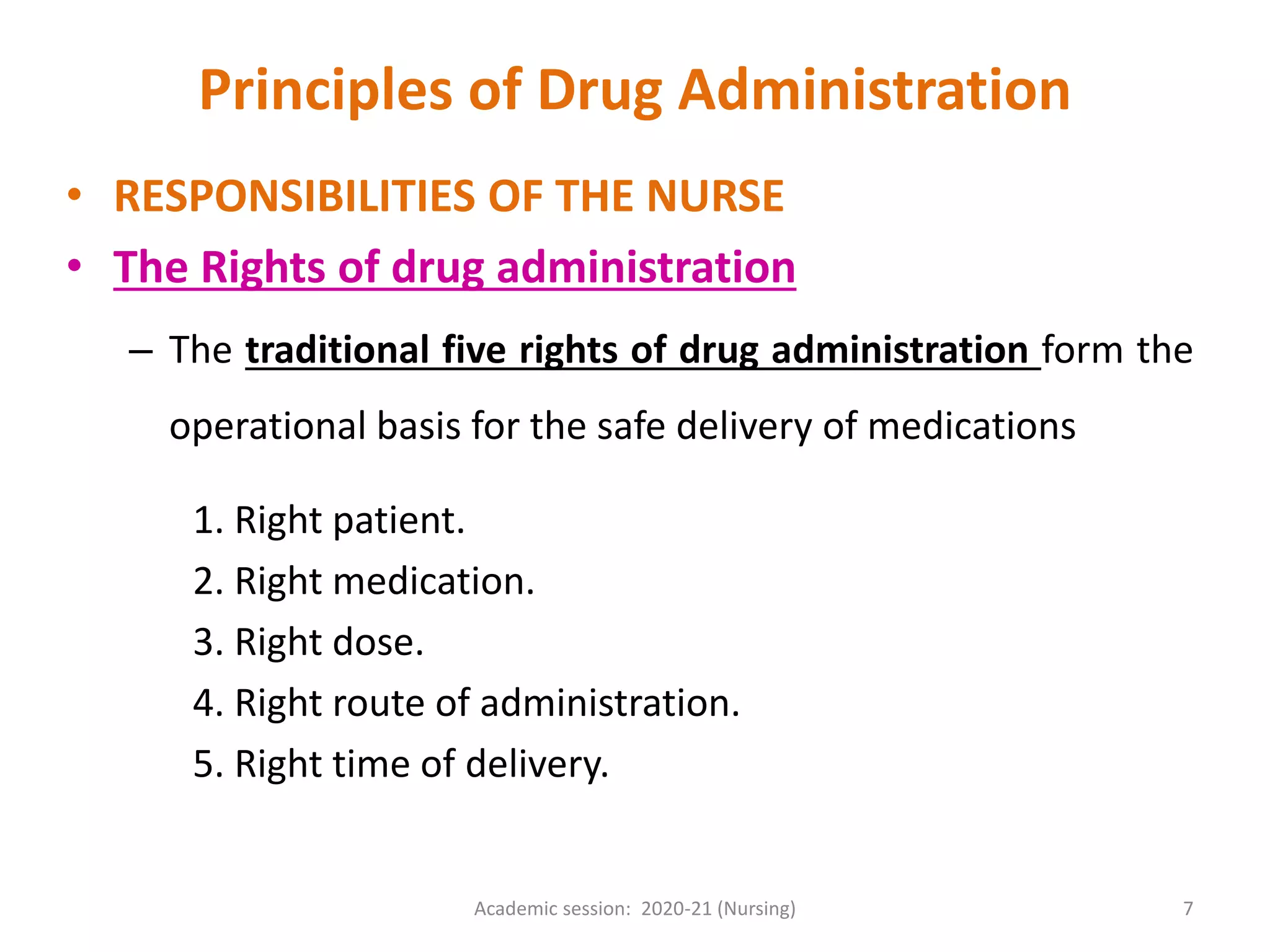 Principles of drug administration | PPTX