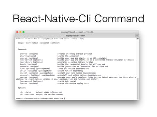 React-Native-Cli Command
 