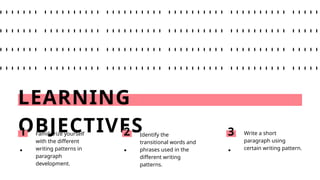 Pattern Paragraph Of Example L1-RWS-PATTERNS OF PARAGRAPH DEVELOPMENT NEW edited based on dll.pptx