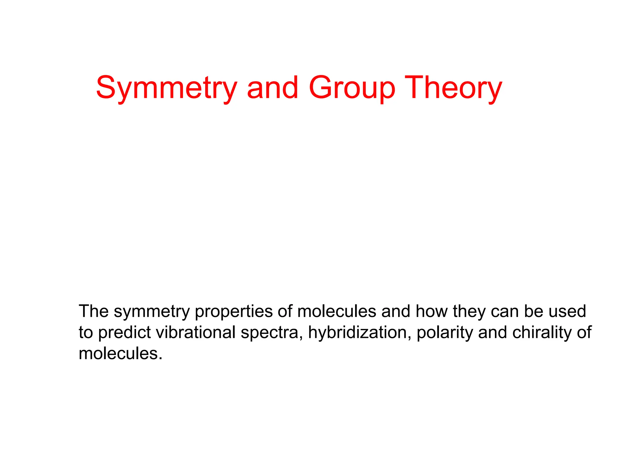 Symmetry elements and point group in spectroscopy | PDF