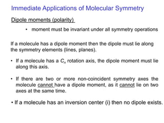 Symmetry elements and point group in spectroscopy | PDF