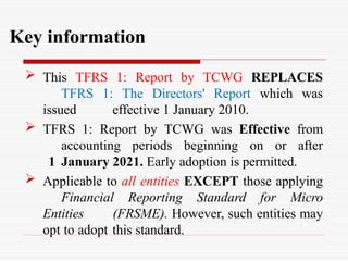 Tfr Rdpirt L1-TFRS 1-Report by TCWG.pptxmmjhhjhhhgf | PPTX
