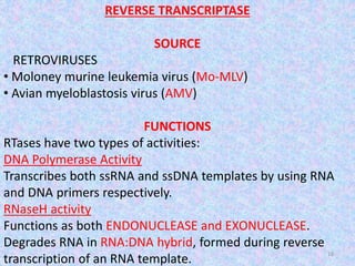 L10. enzymes used in genetic engineering i-1 | PPTX