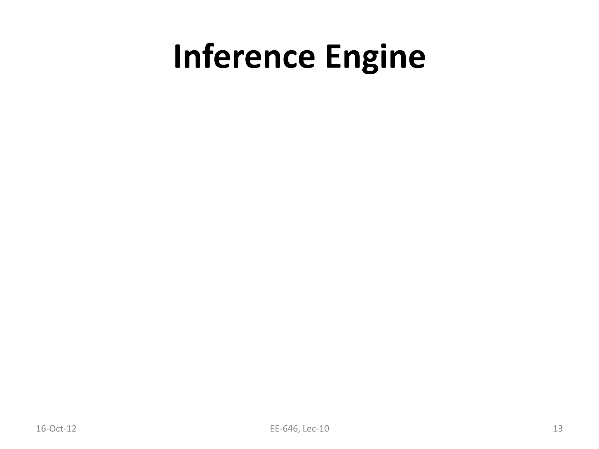 Inference Engine
16-Oct-12 EE-646, Lec-10 13
 