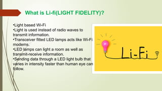 Seminar Presentations Light Fidelity Technology | PPTX