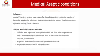 Medical Aseptic conditions
 