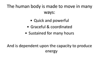 The ATP Moleculea. Adenosine Triphosphate (ATP)PAdenosinePPb. The breakdown of ATP:PAdenosinePPEnergyEnergy for cellular functionATP = ADP + energy for biological work + P(ADP = Adenosine Diphosphate)ATPase = Enzyme