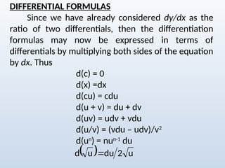 Uvvdu L10 The Differentials & Parametric Equations.ppt